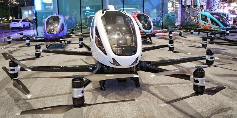 Aeronave eVTOL en el hub